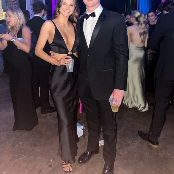 Bec & Bridge Felix Black Satin Gown - Picture 4 of 4